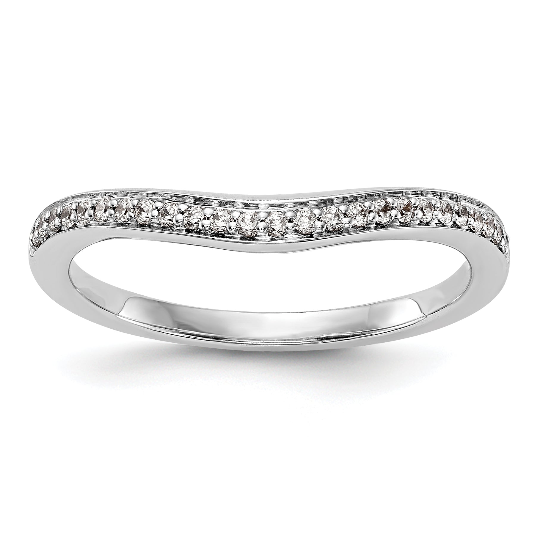 Ehering aus 14K Weißgold mit Diamanten