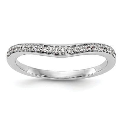 Ehering aus 14K Weißgold mit Diamanten