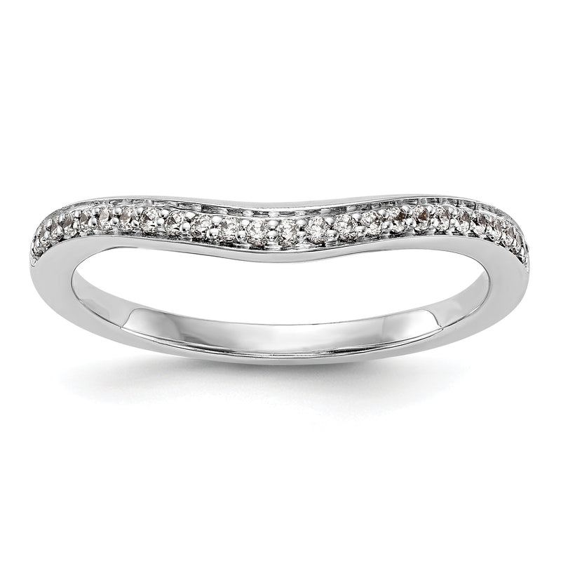 Ehering aus 14K Weißgold mit Diamanten