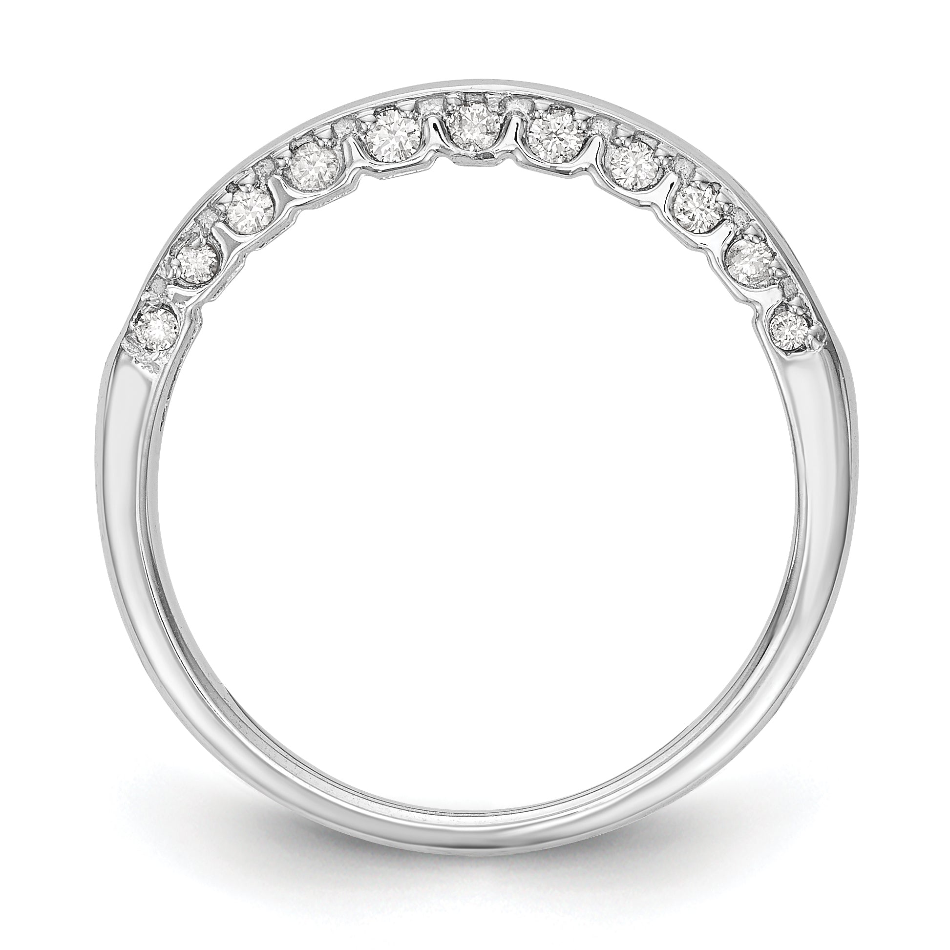 14K Weißgold Diamant-Ehering