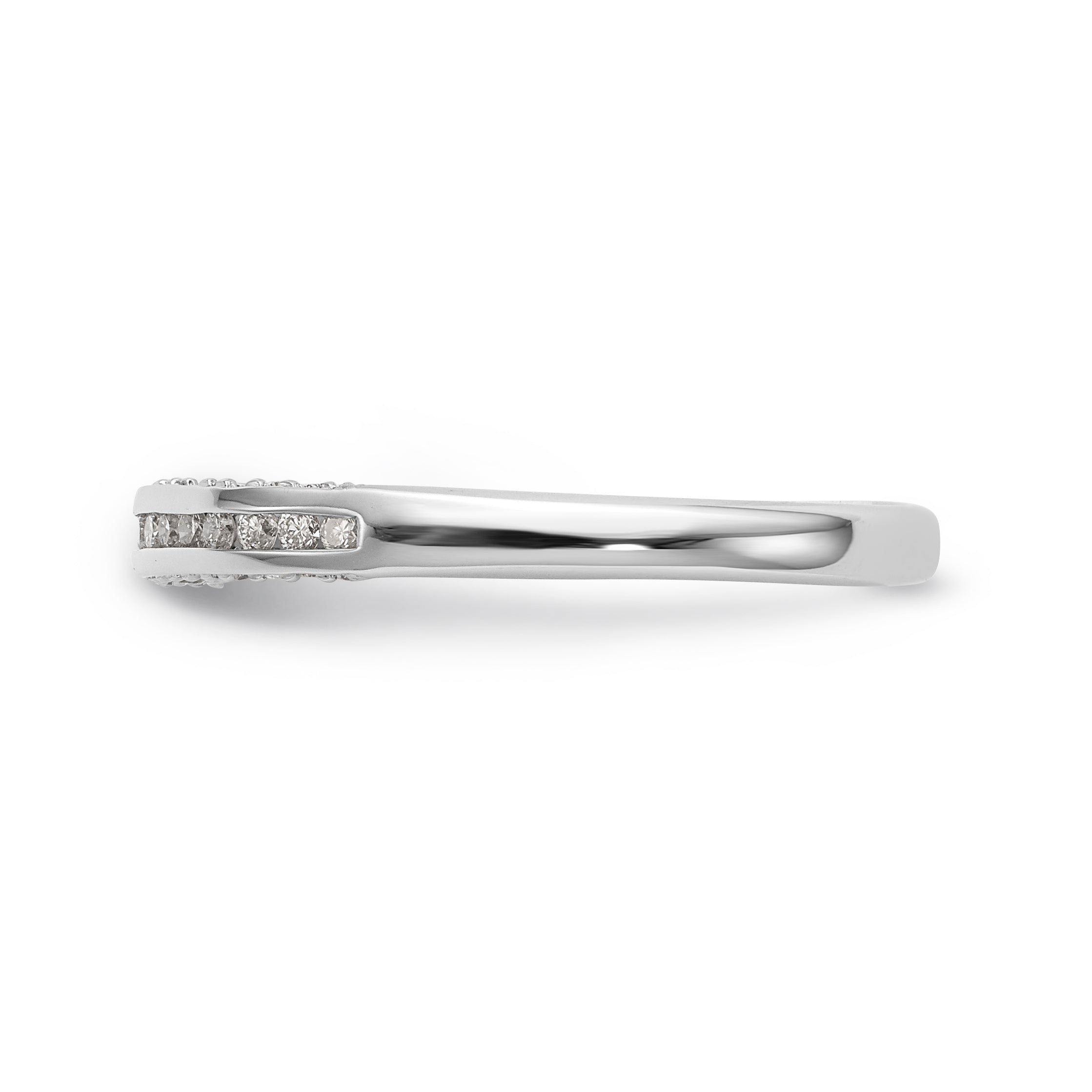14K Weißgold Diamant-Ehering