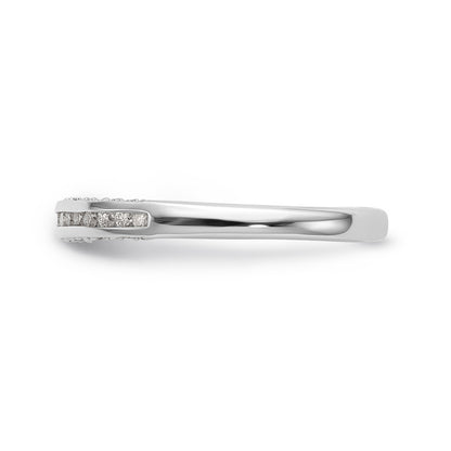 14K Weißgold Diamant-Ehering