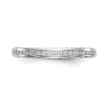 14K Weißgold Diamant-Ehering