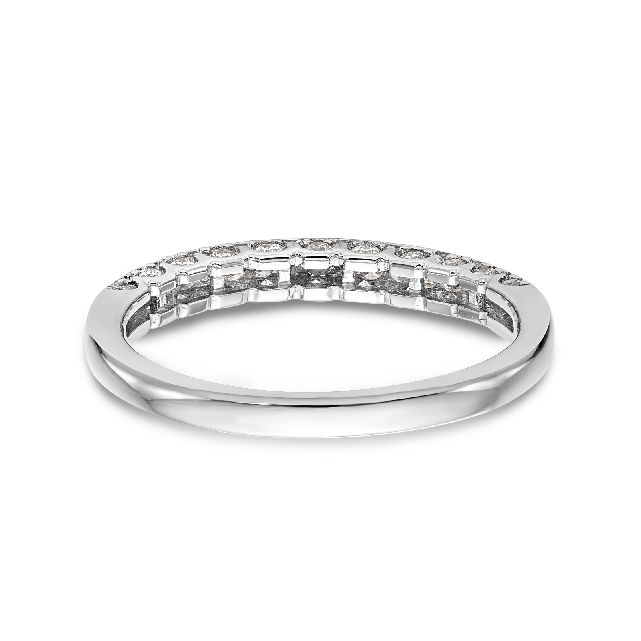 14K Weißgold Diamant-Ehering