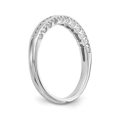 14K Weißgold Diamant-Ehering
