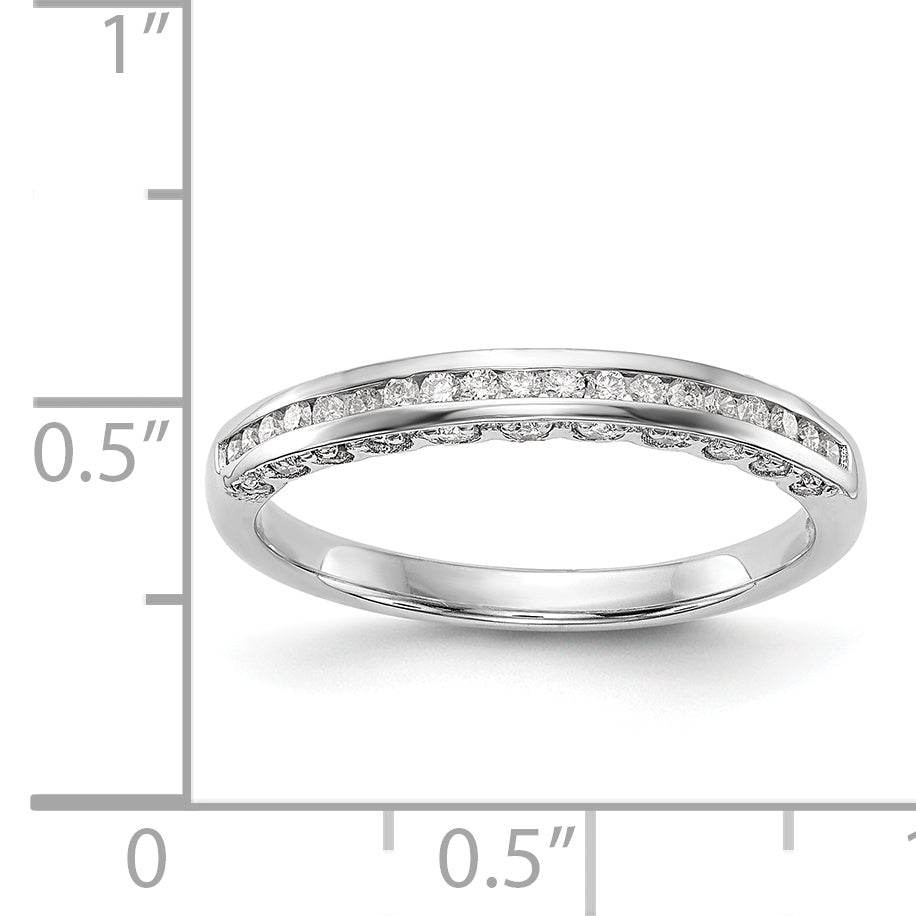 14K Weißgold Diamant-Ehering