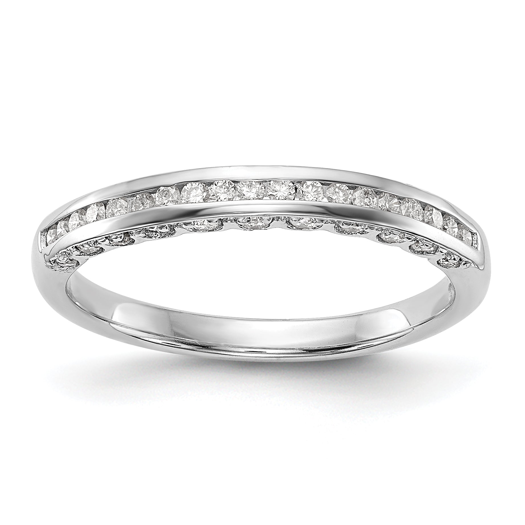 14K Weißgold Diamant-Ehering