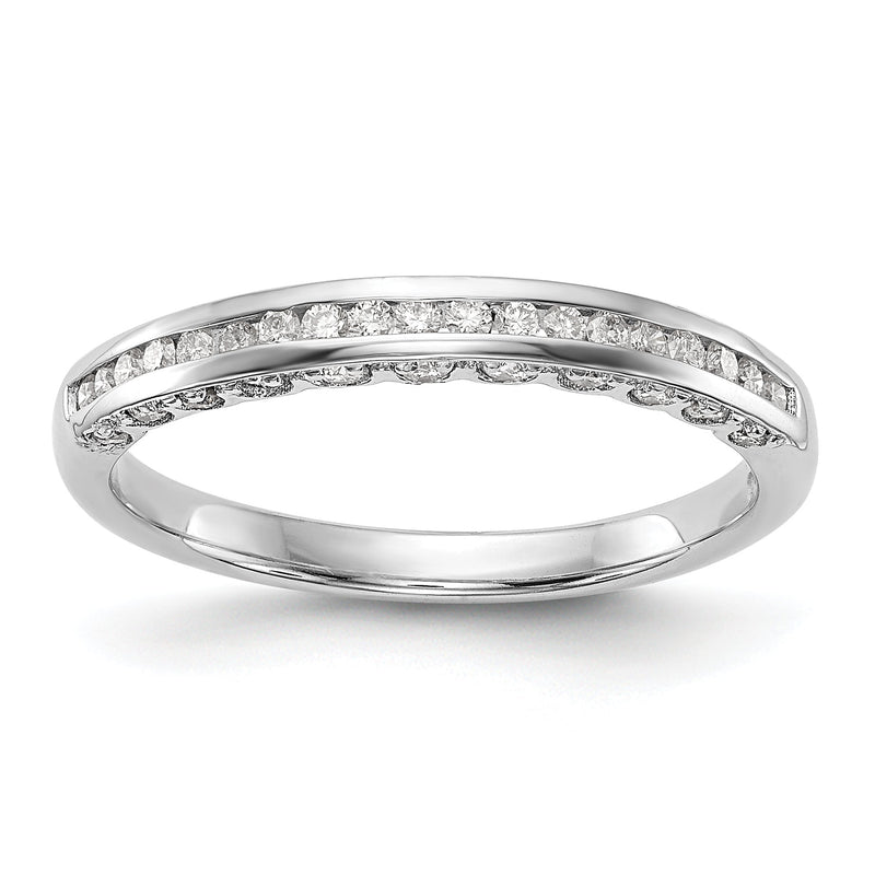 14K Weißgold Diamant-Ehering