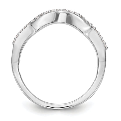 14K Weißgold Diamant-Trauring