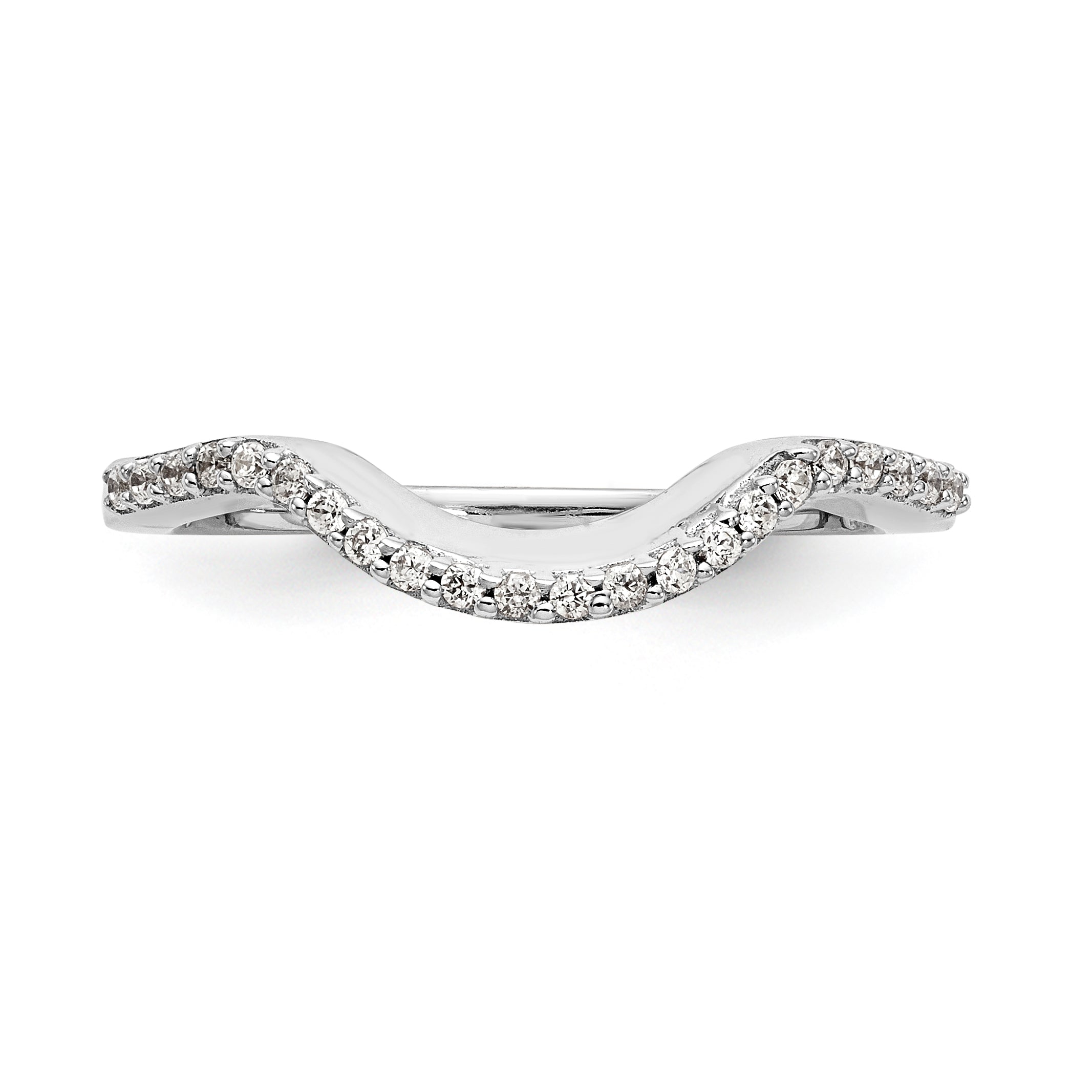 14K Weißgold Diamant-Trauring