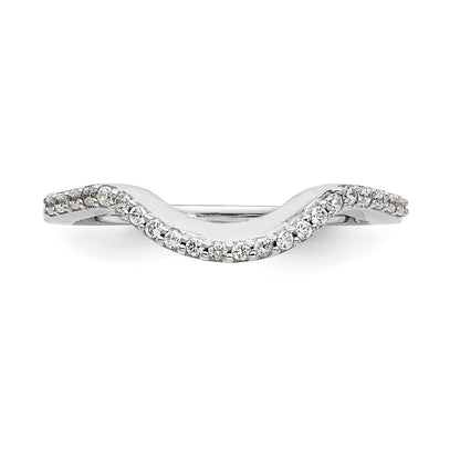 14K Weißgold Diamant-Trauring