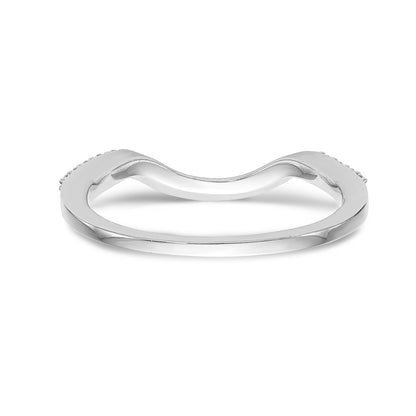 14K Weißgold Diamant-Trauring