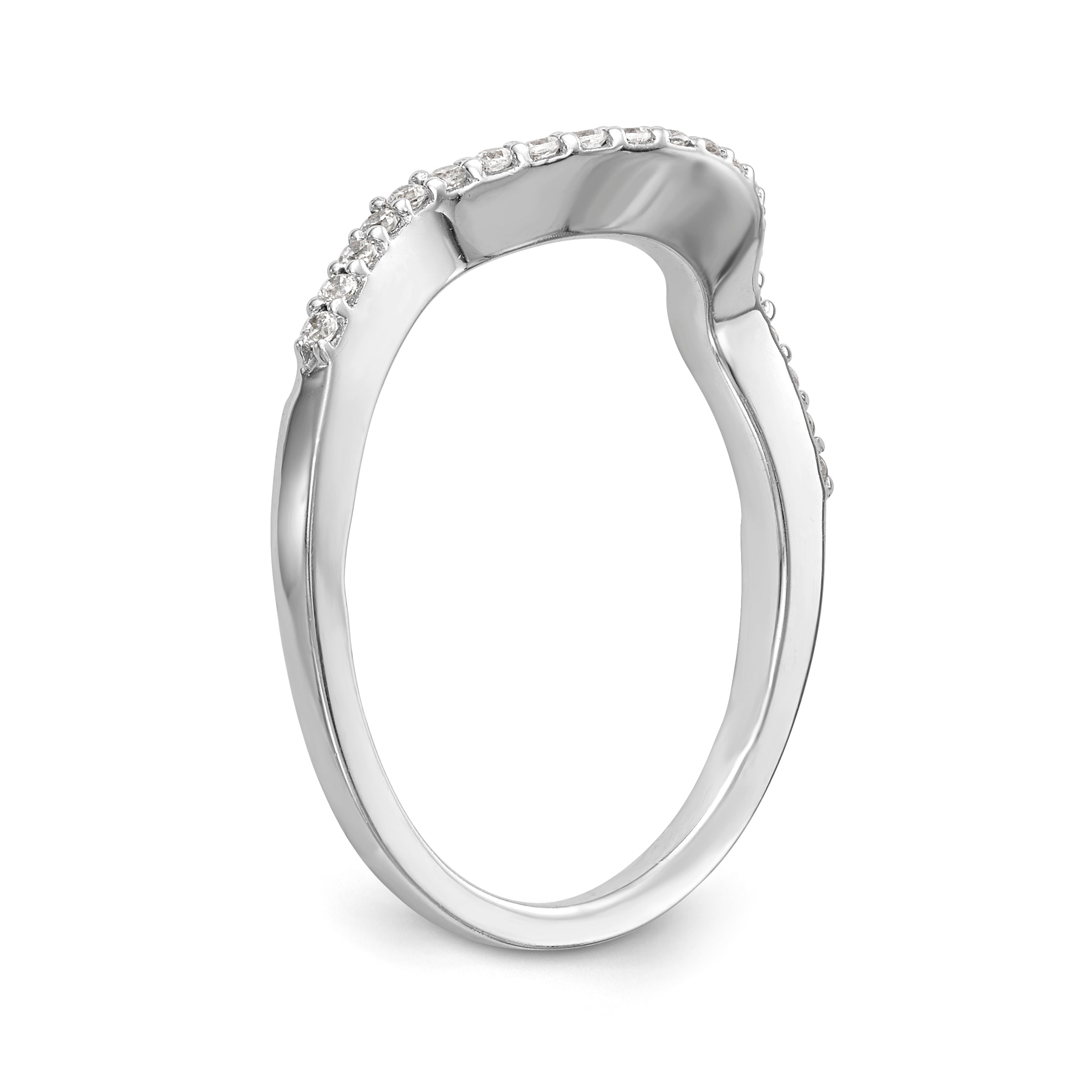 14K Weißgold Diamant-Trauring