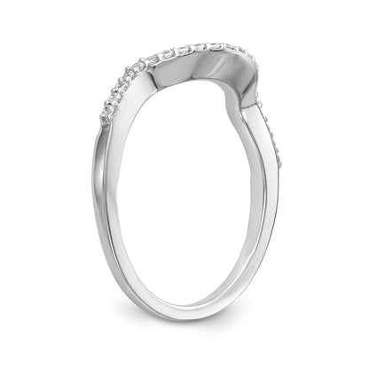 14K Weißgold Diamant-Trauring