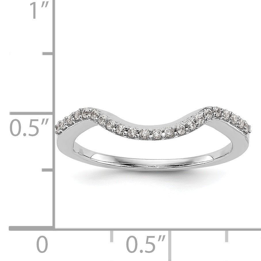14K Weißgold Diamant-Trauring