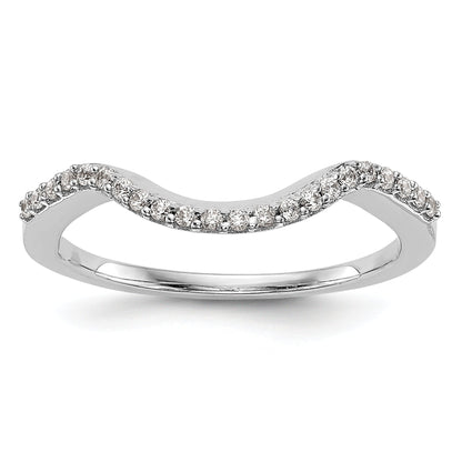14K Weißgold Diamant-Trauring