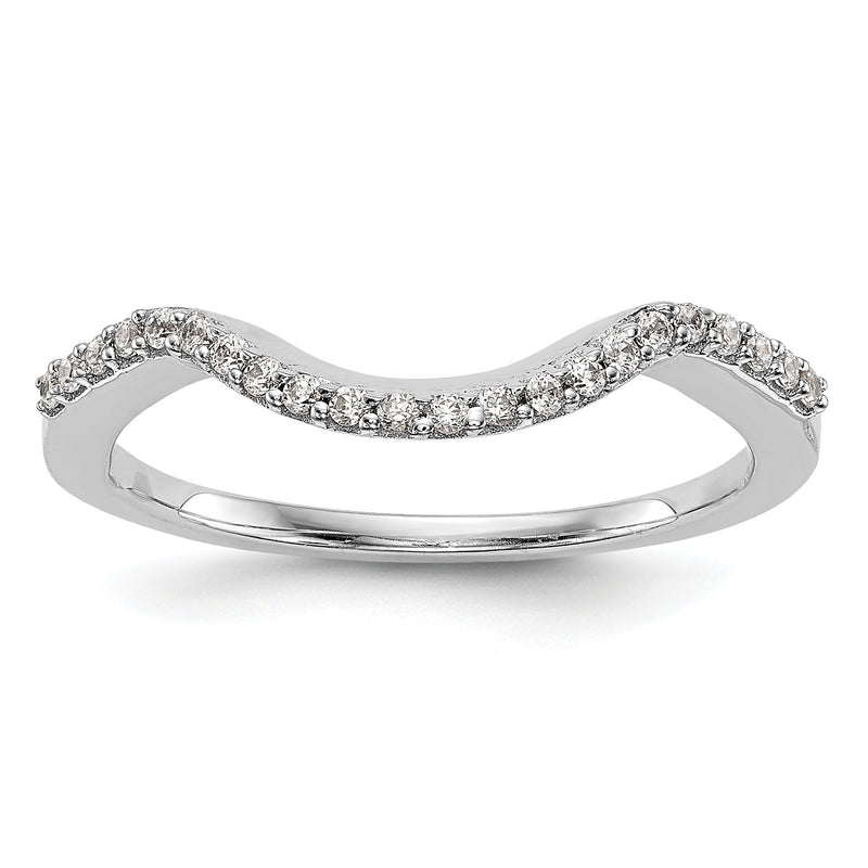 14K Weißgold Diamant-Trauring