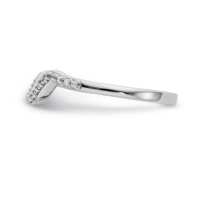 14K Weißgold Diamant-Trauring