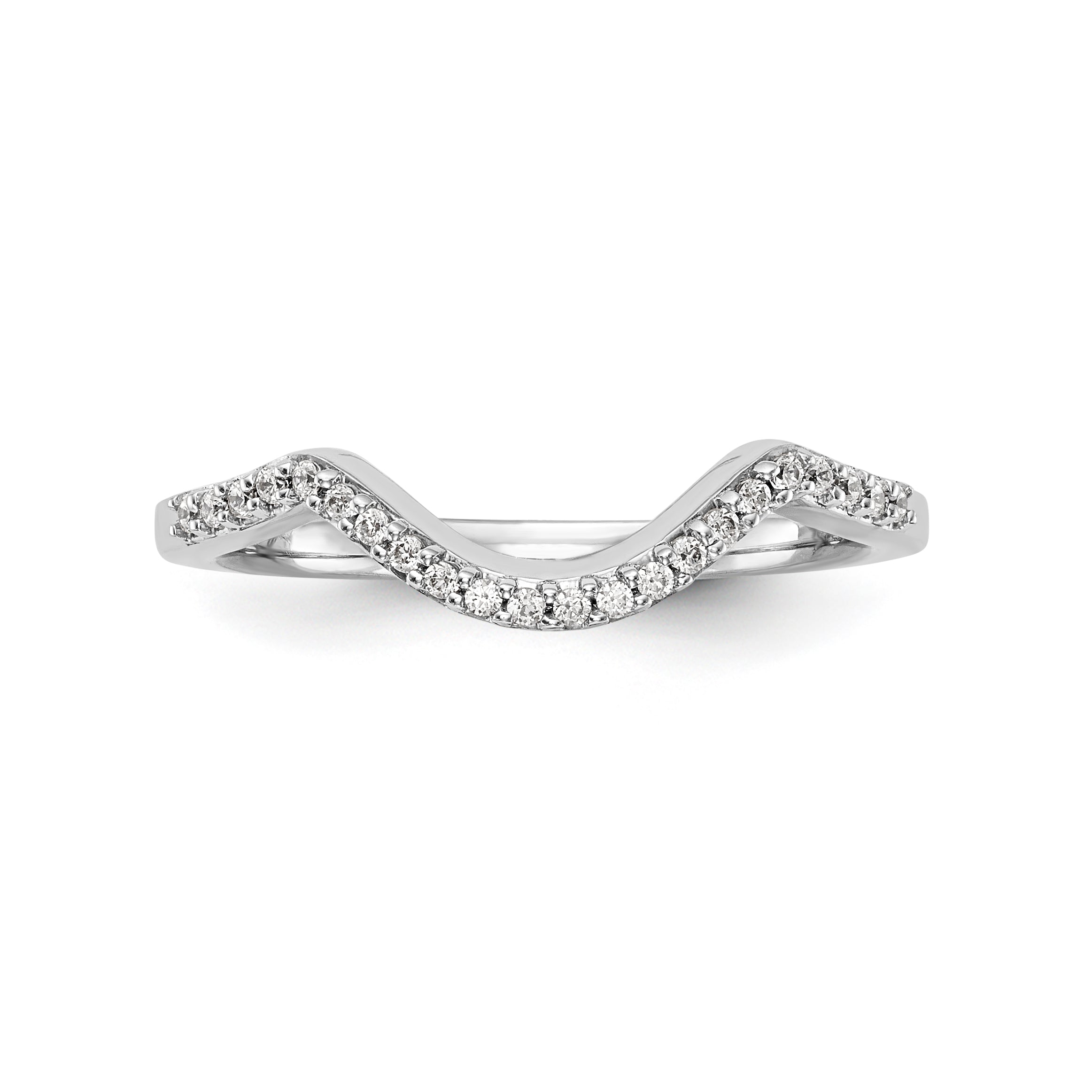 14K Weißgold Diamant-Trauring