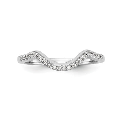 14K Weißgold Diamant-Trauring
