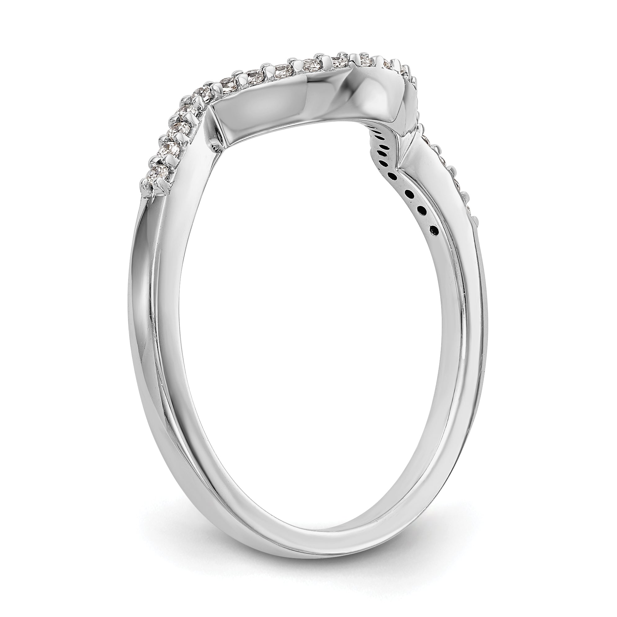 14K Weißgold Diamant-Trauring