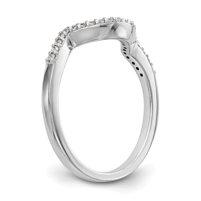 14K Weißgold Diamant-Trauring