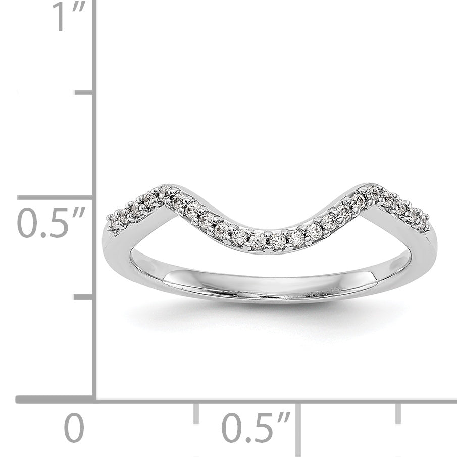 14K Weißgold Diamant-Trauring