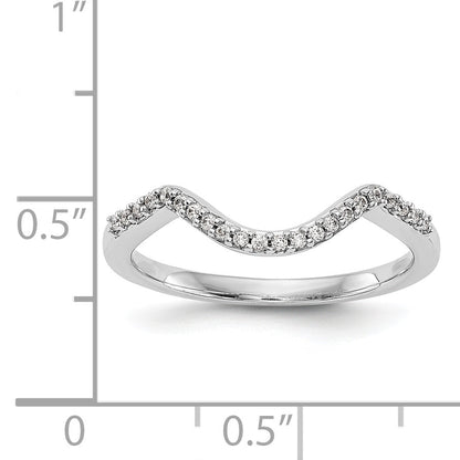 14K Weißgold Diamant-Trauring