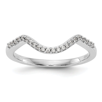 14K Weißgold Diamant-Trauring