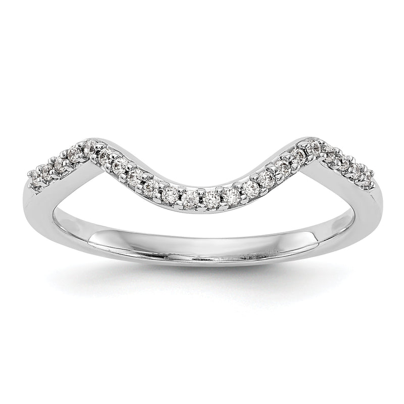 14K Weißgold Diamant-Trauring