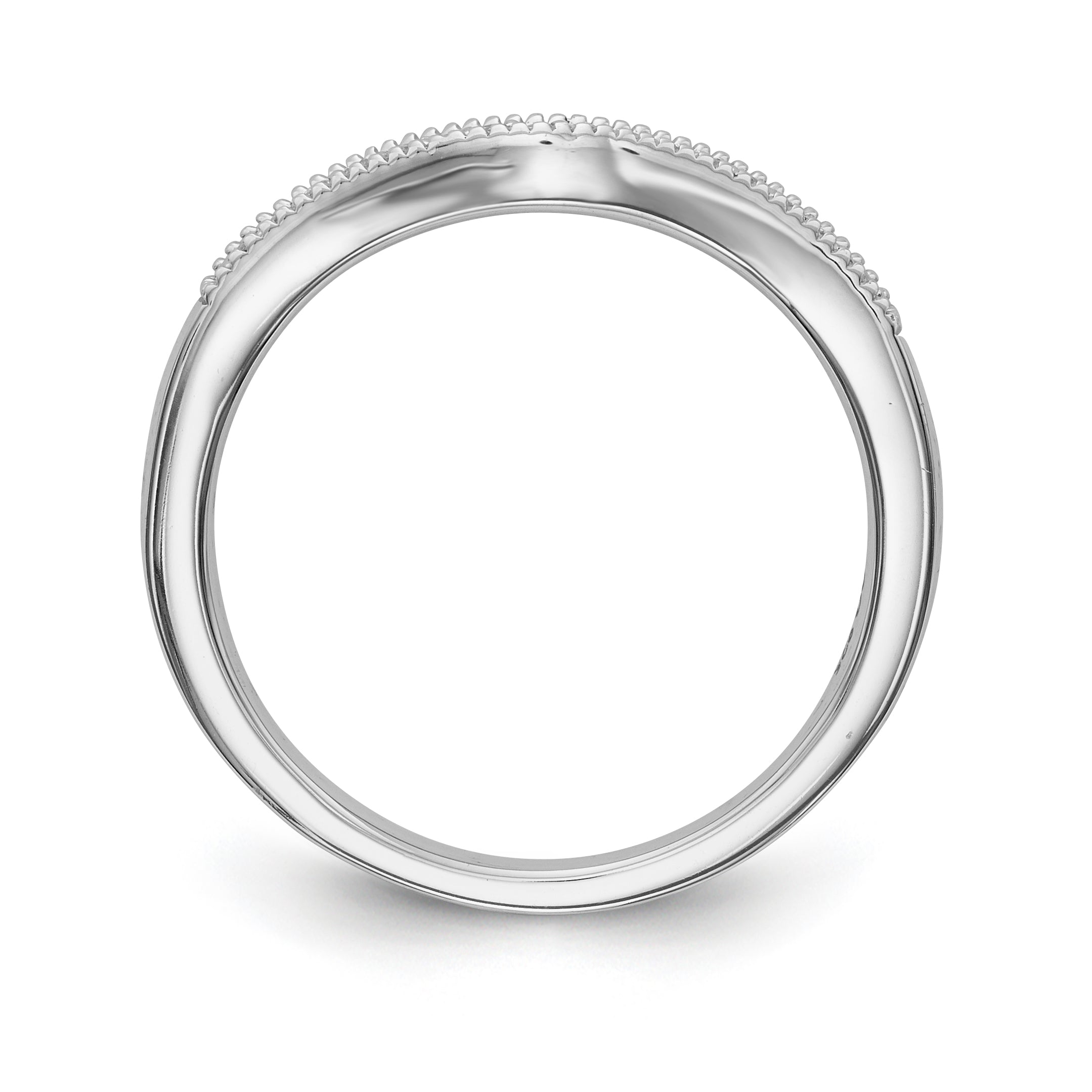 14K Weißgold Diamant-Trauring