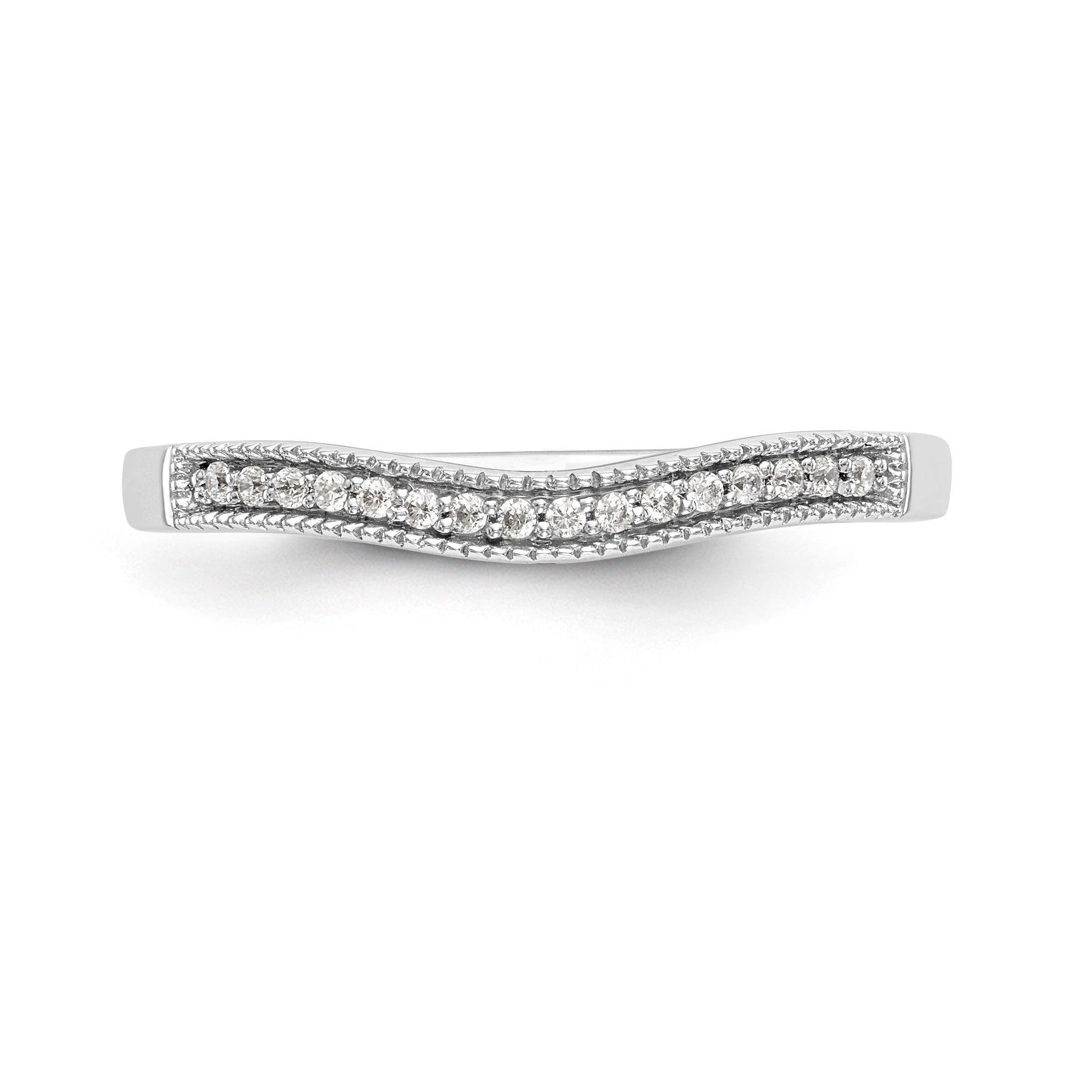 14K Weißgold Diamant-Trauring