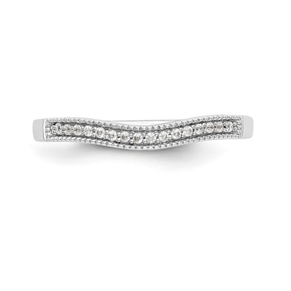 14K Weißgold Diamant-Trauring