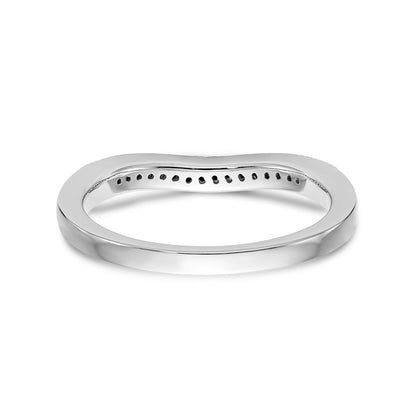 14K Weißgold Diamant-Trauring