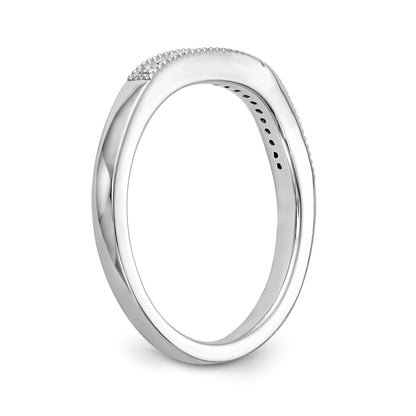 14K Weißgold Diamant-Trauring