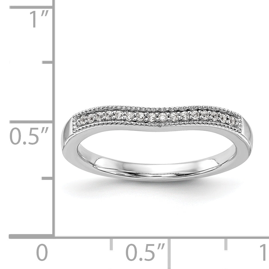 14K Weißgold Diamant-Trauring