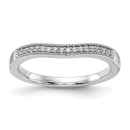 14K Weißgold Diamant-Trauring