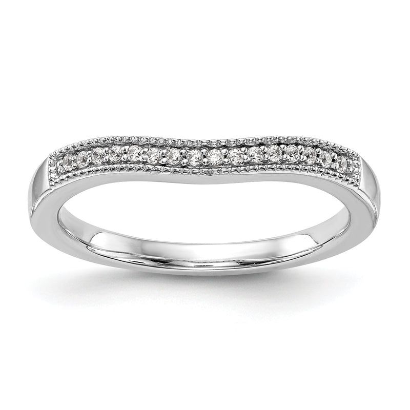 14K Weißgold Diamant-Trauring