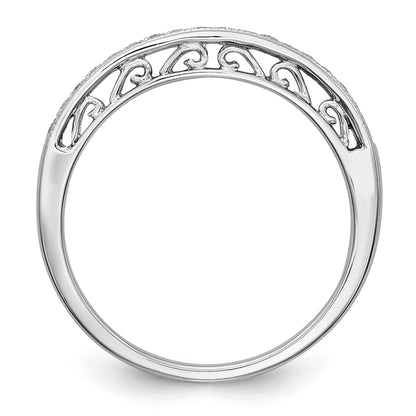 14K Weißgold Diamant-Ehering