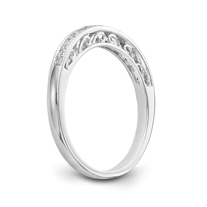 14K Weißgold Diamant-Ehering