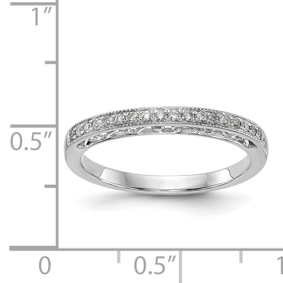 14K Weißgold Diamant-Ehering
