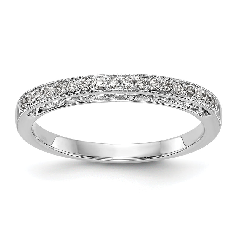 14K Weißgold Diamant-Ehering