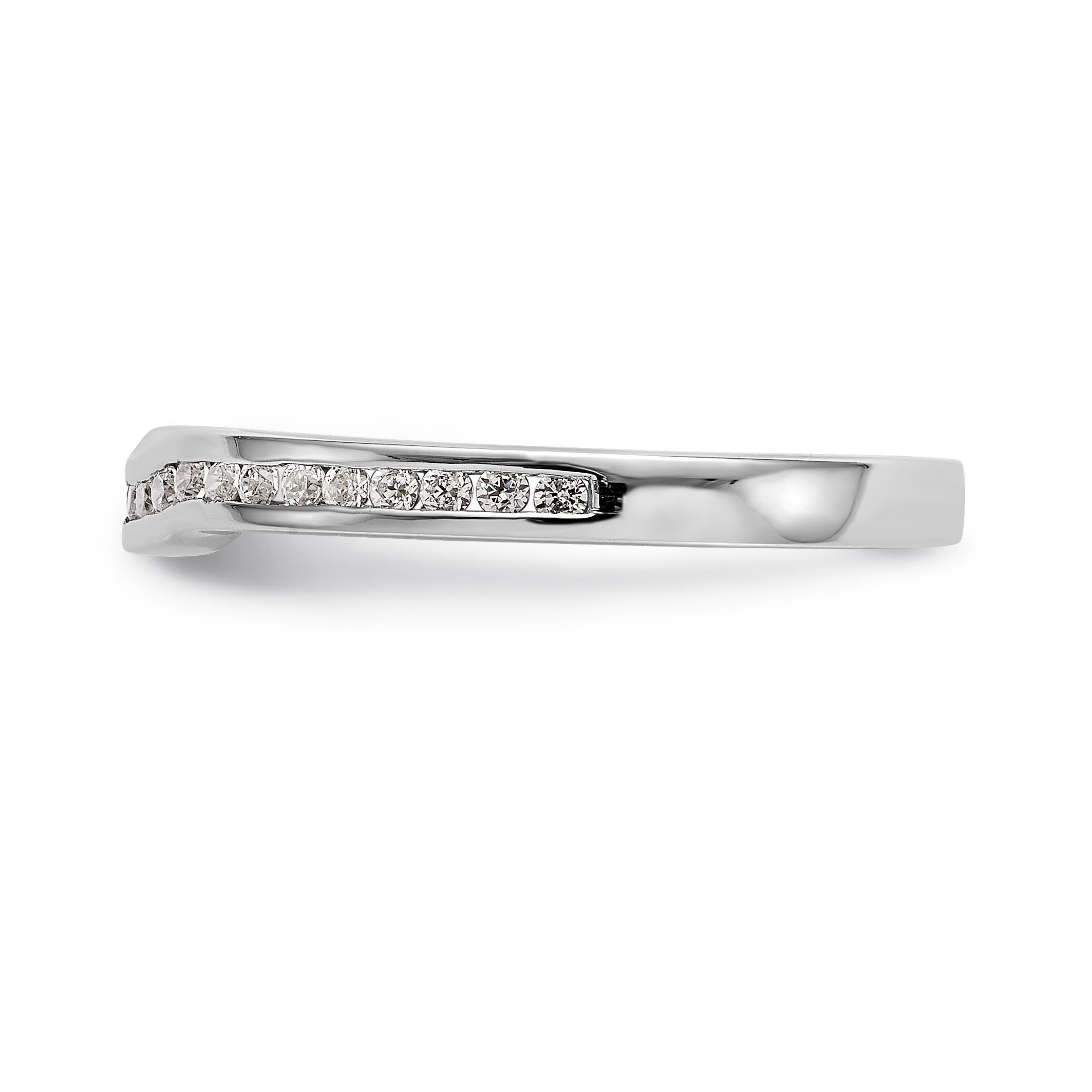 14K Weißgold Diamant-Ehering