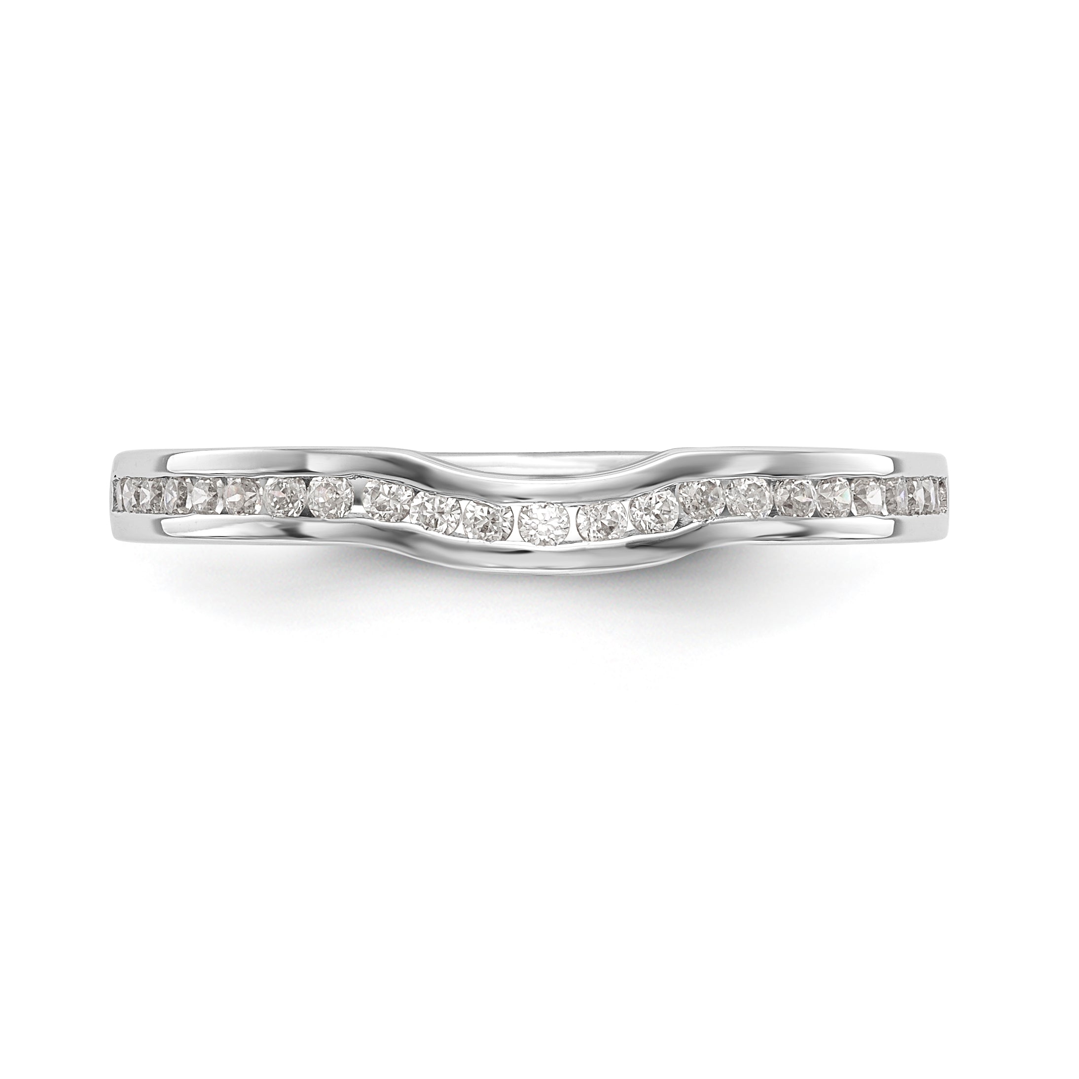 14K Weißgold Diamant-Ehering