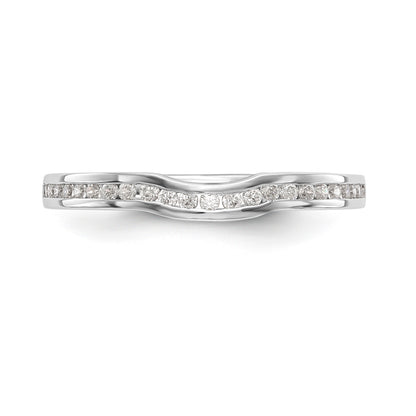 14K Weißgold Diamant-Ehering