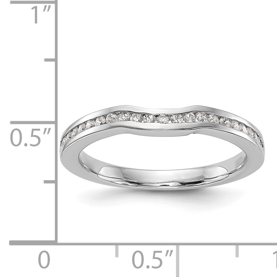 14K Weißgold Diamant-Ehering