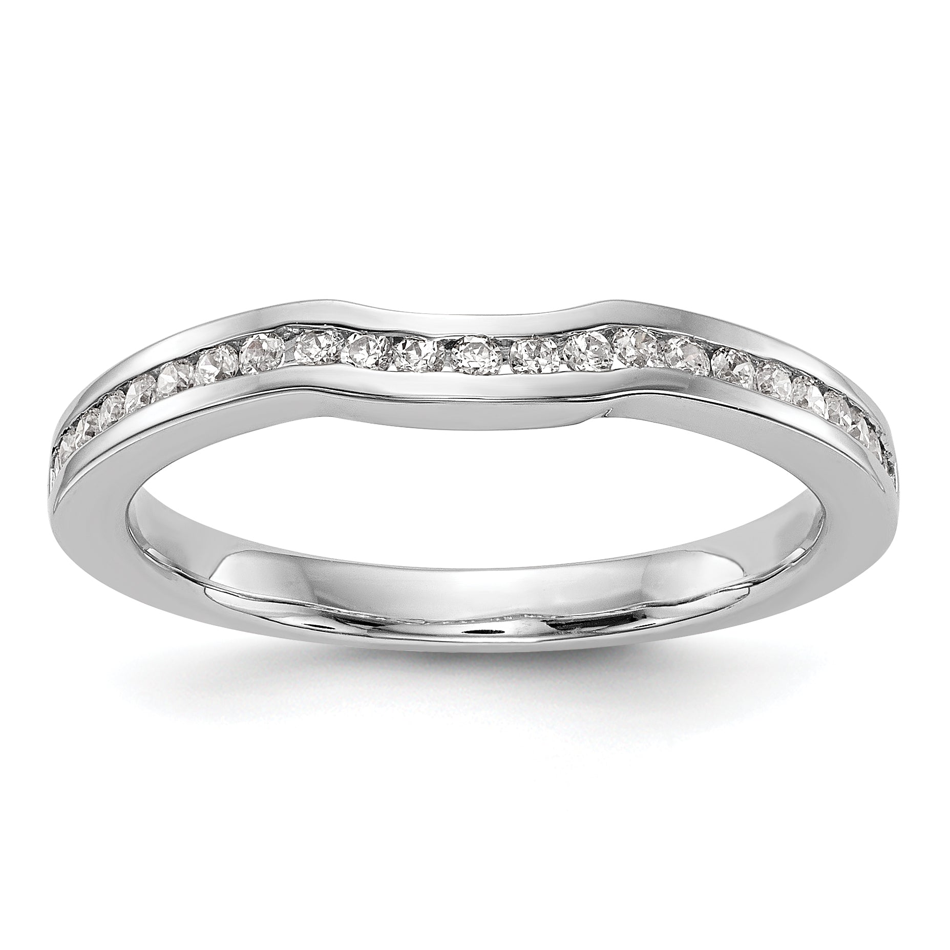 14K Weißgold Diamant-Ehering