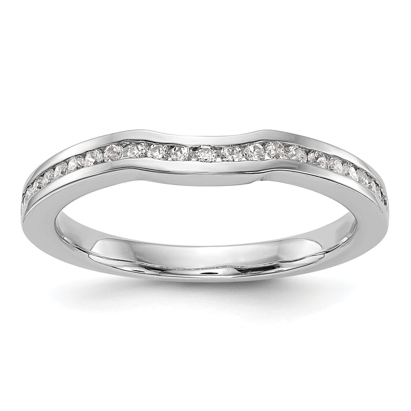 14K Weißgold Diamant-Ehering