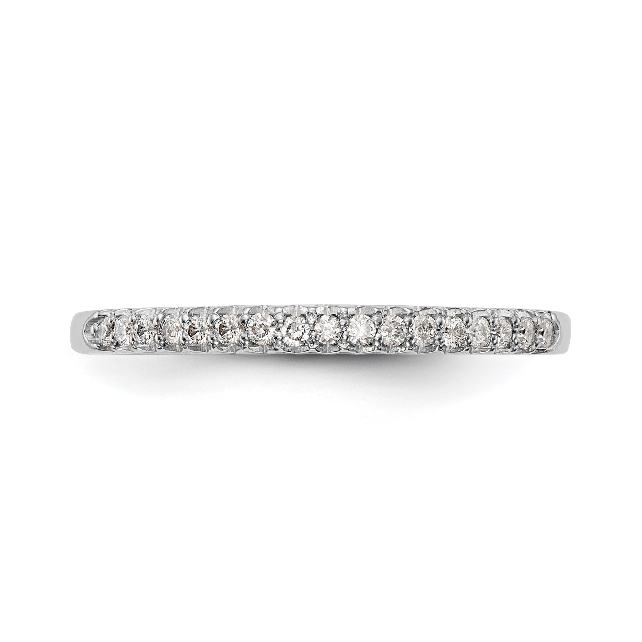 14K Weißgold Diamant-Trauring