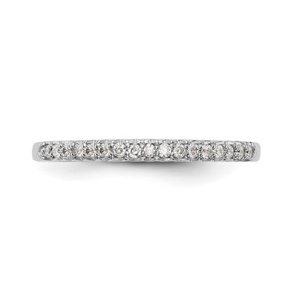14K Weißgold Diamant-Trauring